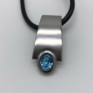Necklace simulante Blue topaz